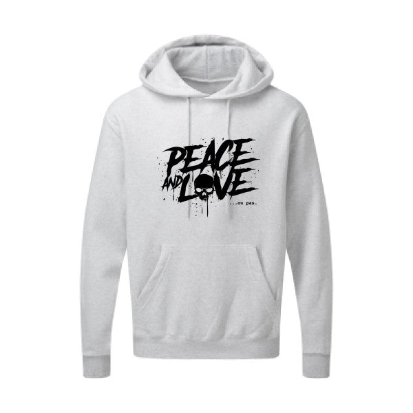 Peace or no peace |Sweat  capuche humoristique noir 