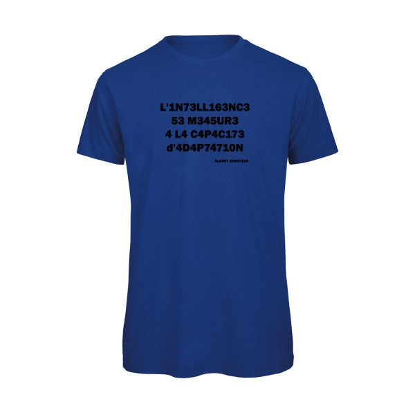 L'intelligence -Ai- t-shirt Geek- Royal Blue Bio flex Noir