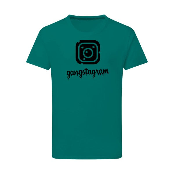 GANGSTAGRAM - Flex noir Tshirt original Emerald Green  2XL