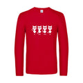 un deux trois cat - t shirt- manches- longues- original- humour- Red impression Face