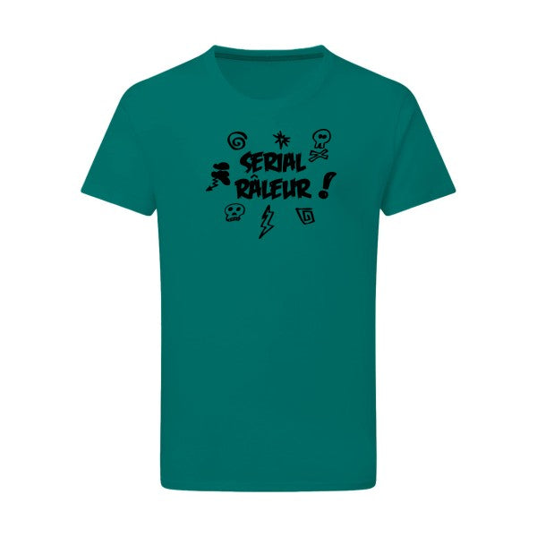 Serial râleur noir -Flex noir sur T-shirt SG  Emerald Green  2XL