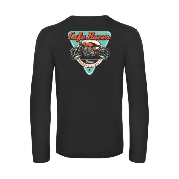 cafe-racer-t-shirt-manches-longues-original-humour -Black