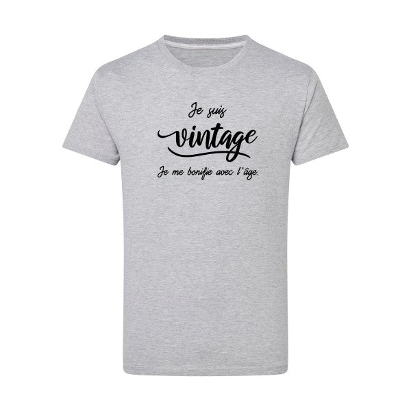 Je suis vintage  - Flex noir Tshirt original Light Oxford  5XL