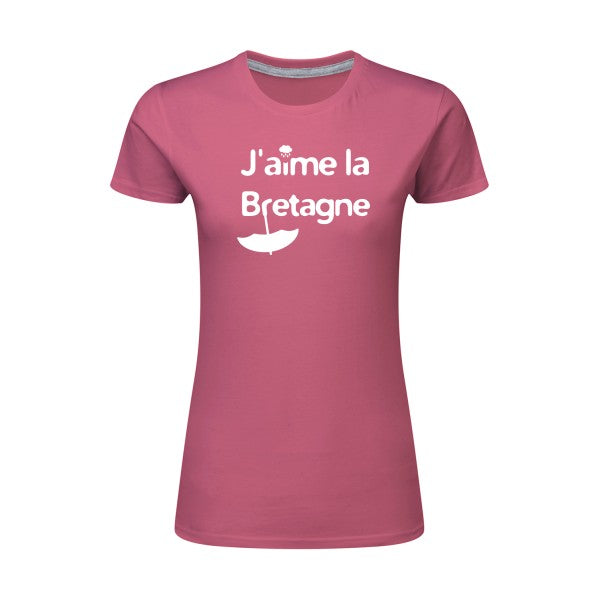 J'aime la Bretagne |Blanc |T shirt original femme|SG