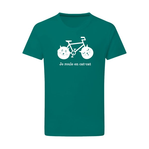 cat-cat bike - Flex Blanc Tshirt original Emerald Green  2XL