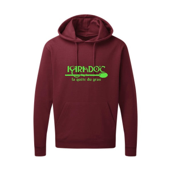 Karadoc Vert fluo |Sweat capuche imprimé homme