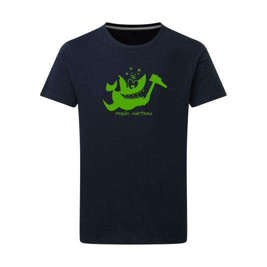 Requin marteau vert pomme -Flex vert pomme sur T-shirt SG  Navy  5XL