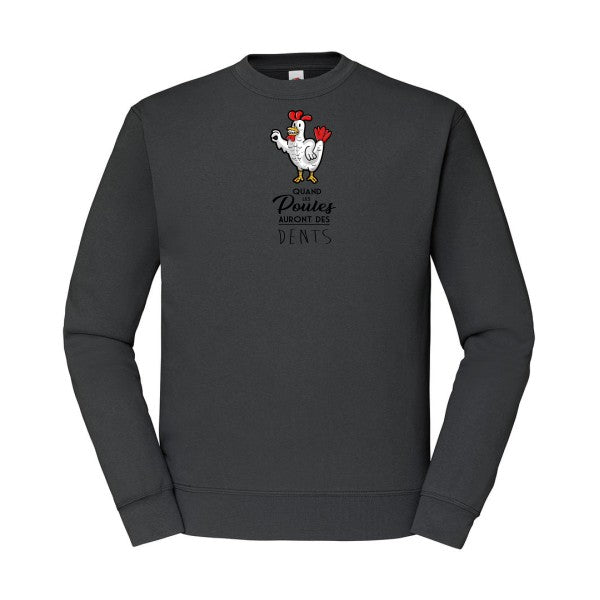 quand les poules auront des dents Fruit of the loom 280 g/m² Sweat shirt