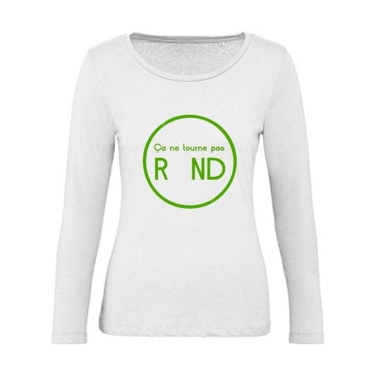 Ã§a ne tourne pas rond ! Vert pomme |   T shirt manches longues femme|100% bio