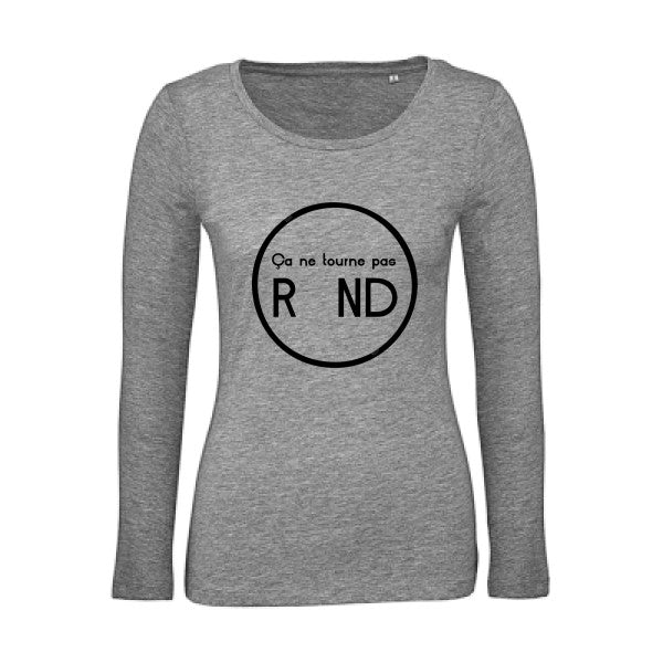 Ã§a ne tourne pas rond ! Noir |   T shirt manches longues femme|100% bio