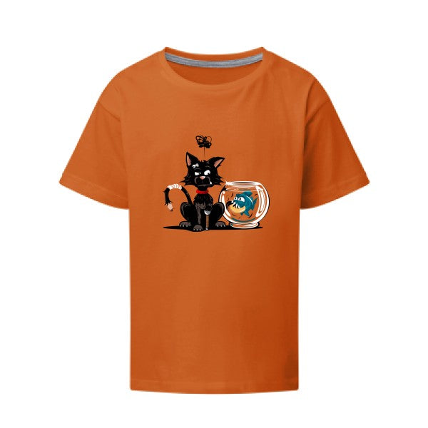 Le piranha et le chat SG - Kids T-shirt enfant Orange Taille 152 (11-12/2XL)