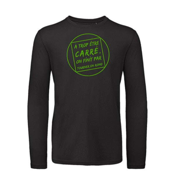 Cercle vicieux Vert pomme |T shirt bio homme rigolo manches longues