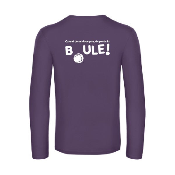 perdre la boule  - t shirt- manches- longues- original- humour- Urban Purple impression Dos