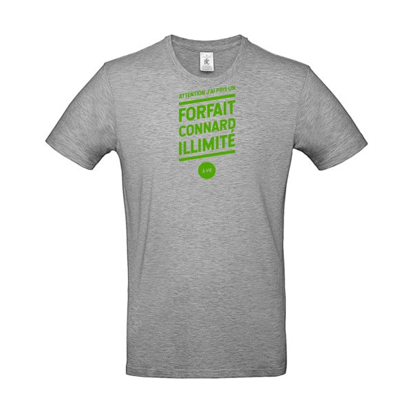 Forfait connard illimité flex Vert pomme B&C - E190 T-shirt|Sport Grey||5XL