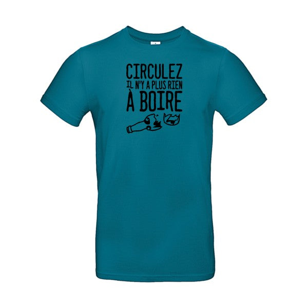 Circulez il n'y a plus rien à boire flex noir B&C - E190 T-shirt|Diva Blue||2XL