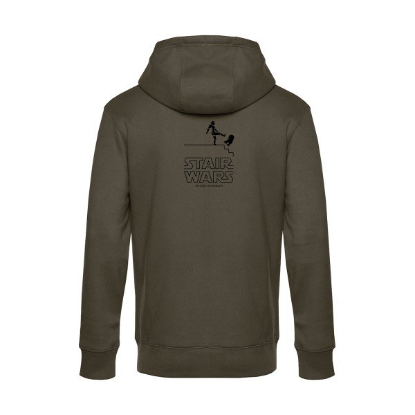 STAIR-WARS sweat shirt original Khaki flex Noir impression Dos