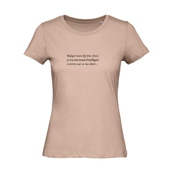 T shirt humour bio femme   femme bio|QI Noir 