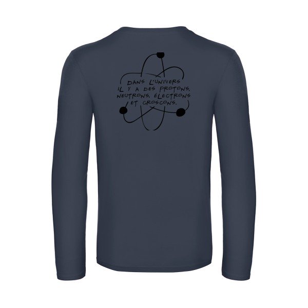 l univers - t shirt- manches- longues- original- humour- Navy impression Dos