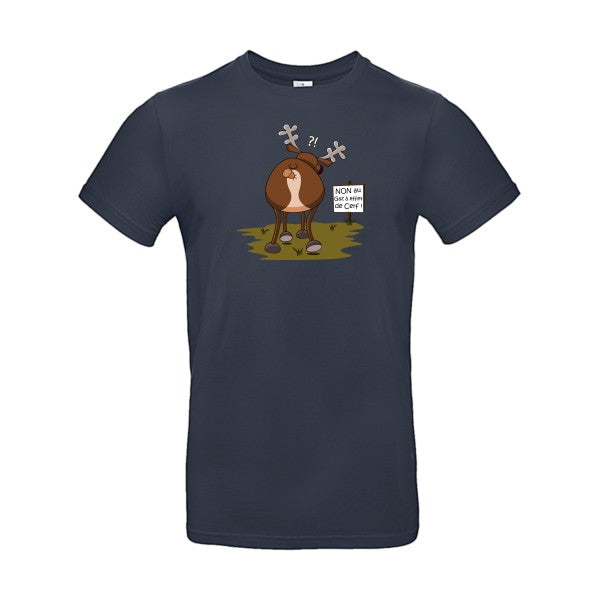 T-shirt humour original Gaz A Effet De Cerf T Shirt couleur Navy