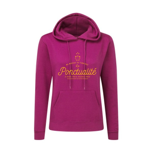 La Ponctualité jaune Or |Sweat original à capuche Femme