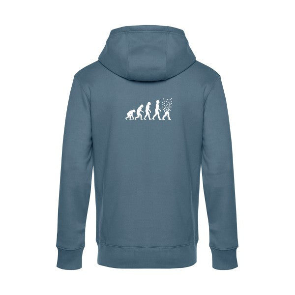 Evolution-numerique sweat shirt original nordic blue flex Blanc impression Dos