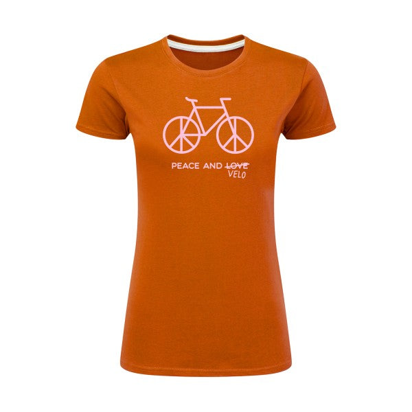 Peace and vélo Rose |T shirt original femme|SG