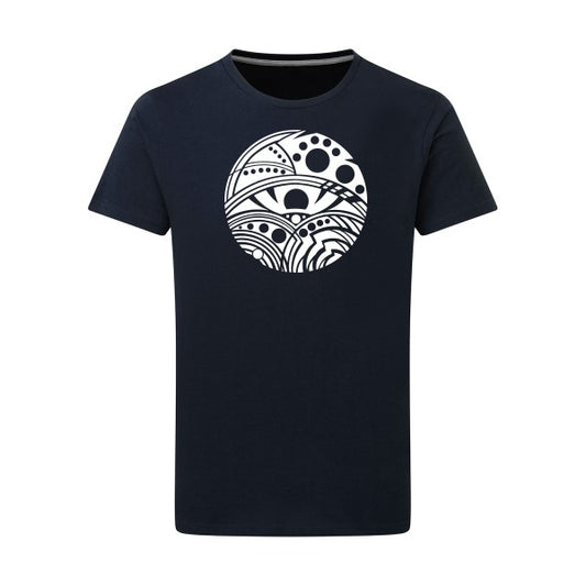 Eye Blanc -Flex Blanc sur T-shirt SG  Navy  5XL