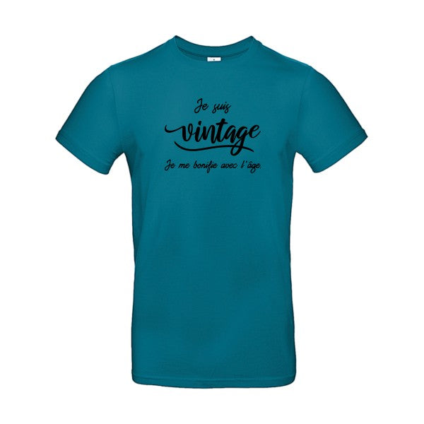 Je suis vintage  flex noir B&C - E190 T-shirt|Diva Blue||2XL