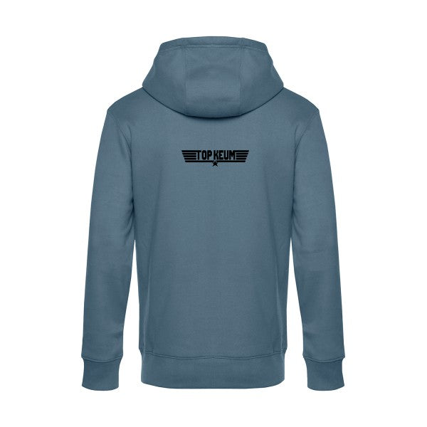 TOP-KEUM sweat shirt original nordic blue flex Noir impression Dos