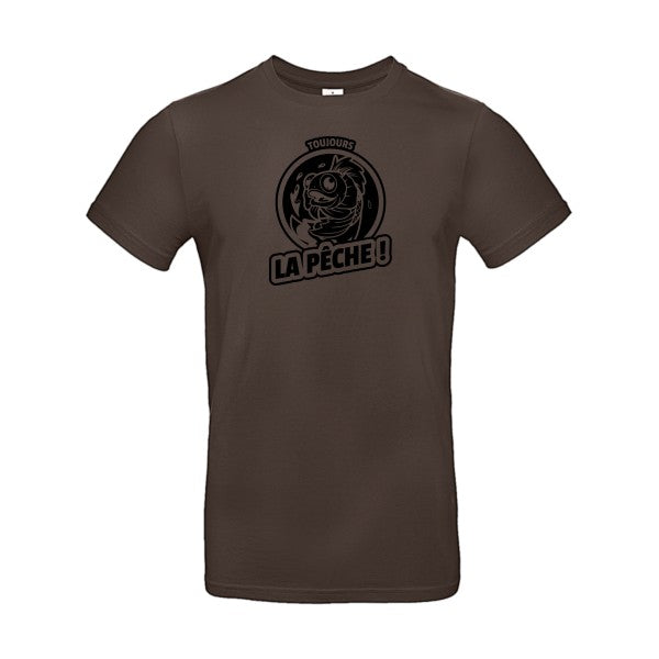 Toujours la pêche ! flex noir B&C - E190 T-shirt|Brown||2XL