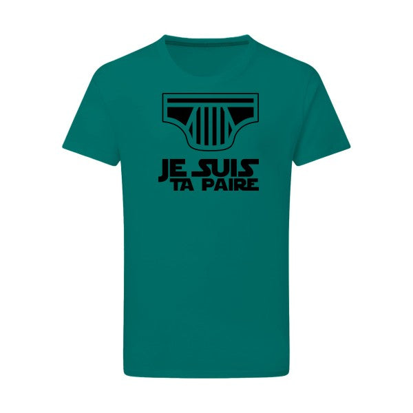 SLIP WARS noir -Flex noir sur T-shirt SG  Emerald Green  2XL