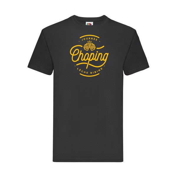 T-shirt|Journée Choping |flex jaune Or| Fruit of the loom 205 g 