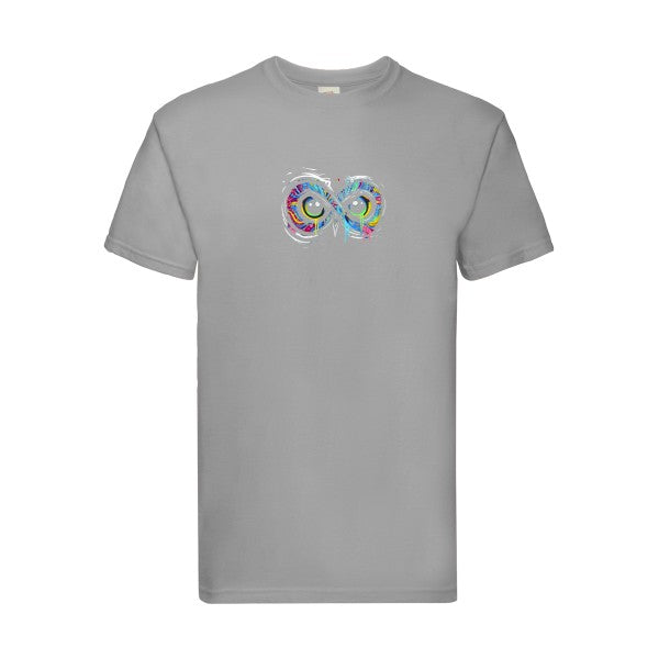 INFINIMENT CHOUETTE Fruit of the loom 205 g/m² T-shirt/ zinc