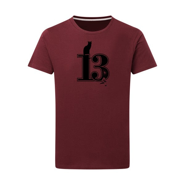 Superstition noir -Flex noir sur T-shirt SG  Burgundy  2XL