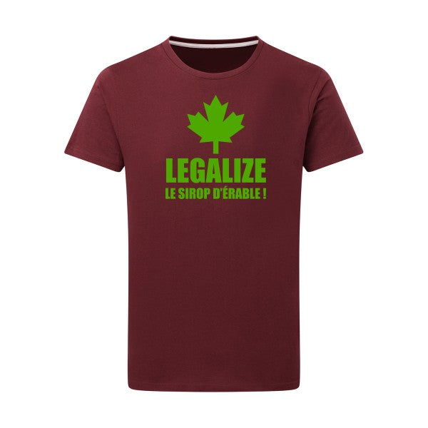 Legalize le sirop d'érable vert pomme -Flex vert pomme sur T-shirt SG  Burgundy  2XL