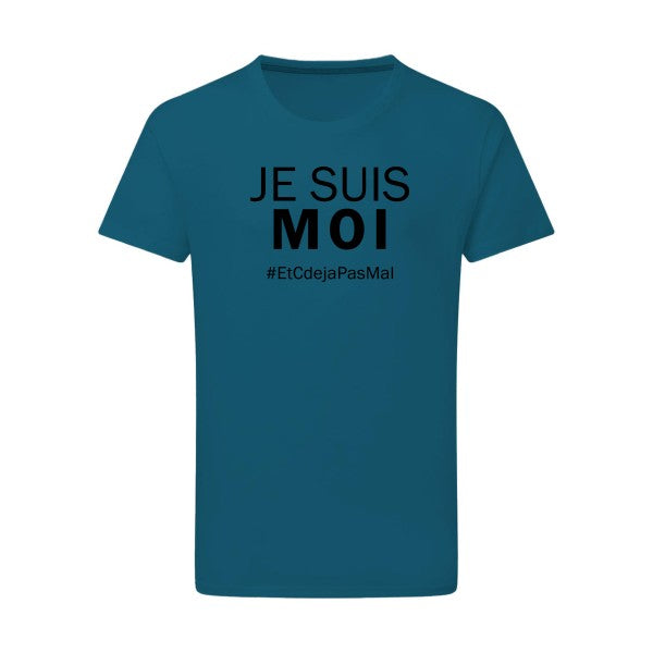 Je suis moi noir -Flex noir sur T-shirt SG  Petrol  2XL