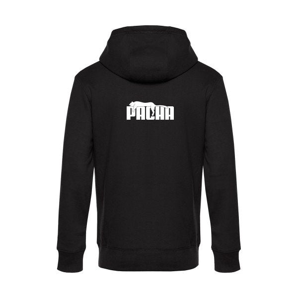 Pacha sweat shirt original Black flex Blanc impression Dos