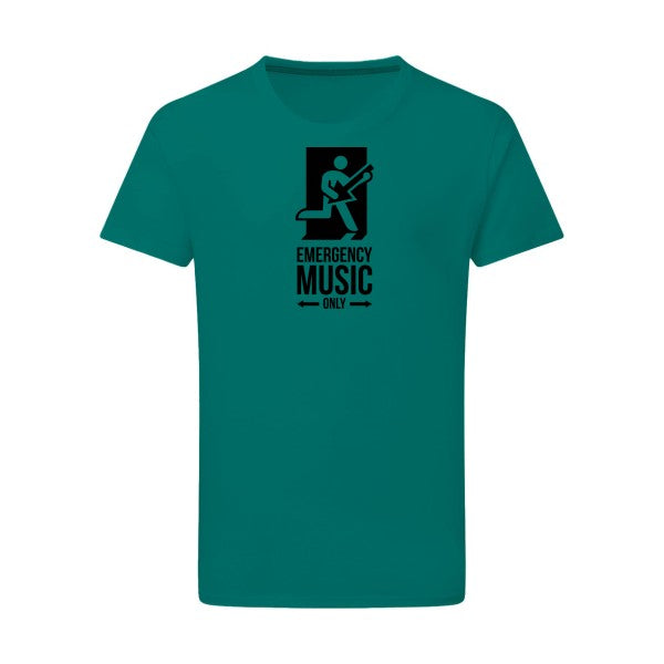 EMERGENCY noir -Flex noir sur T-shirt SG  Emerald Green  2XL