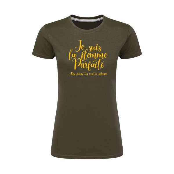 La flemme parfaite | jaune Or |T shirt original femme|SG