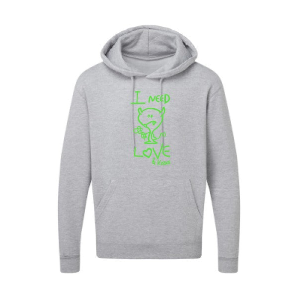 LOVER Vert fluo SG - Hooded Sweatshirt Sweat capuche