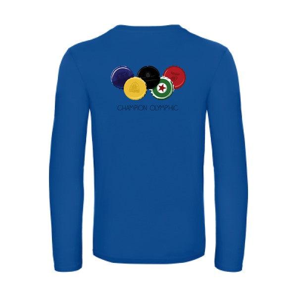 champion-olymp-hic-t-shirt-manches-longues-original-humour -Royal Blue