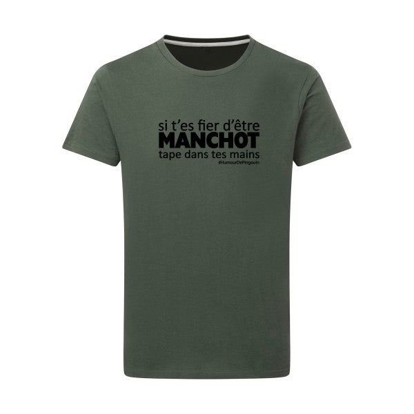 Manchot noir -Flex noir sur T-shirt SG  Thyme  2XL