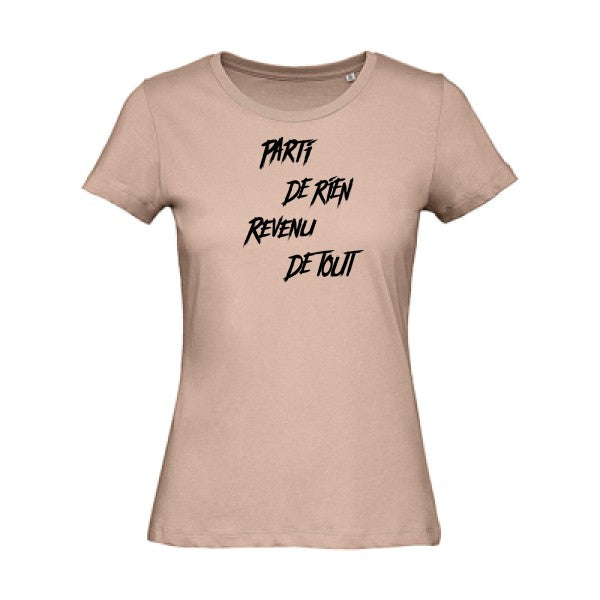 T shirt humour bio femme   femme bio|Parti de rien Noir 