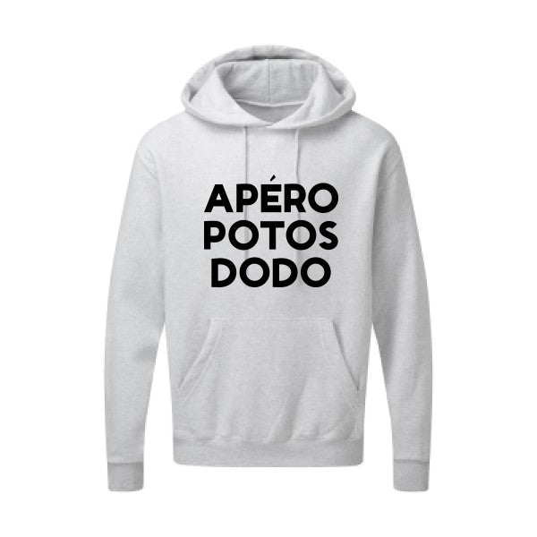 Apéro Potos Dodo  |Sweat  capuche humoristique noir 