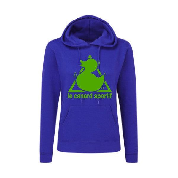 Canard Sportif Vert pomme |Sweat original à capuche Femme