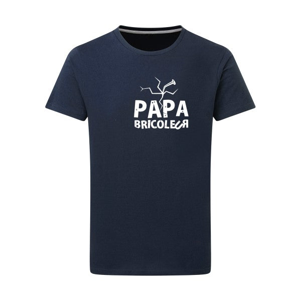 Papa bricoleur - Flex Blanc Tshirt original Denim  XL