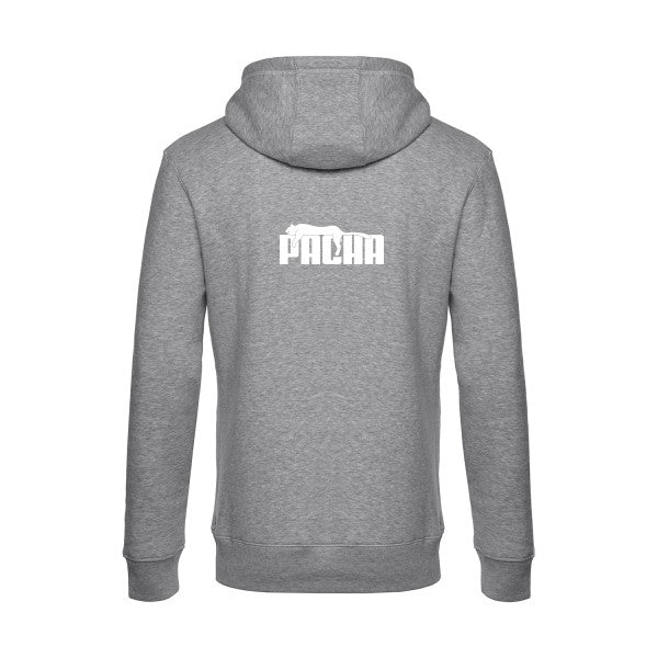 Pacha sweat shirt original Heather Grey flex Blanc impression Dos