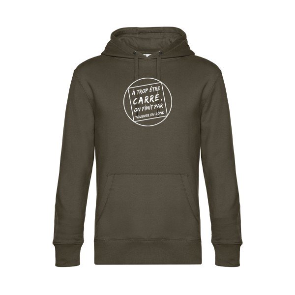 Cercle-vicieux sweat shirt original Khaki flex Blanc impression Face