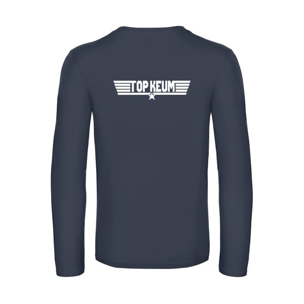 top keum - t shirt- manches- longues- original- humour- Navy impression Dos