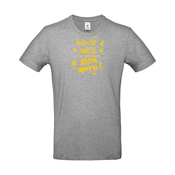 T-shirt humour original 101 Pourcent Apero T Shirt couleur Sport Grey